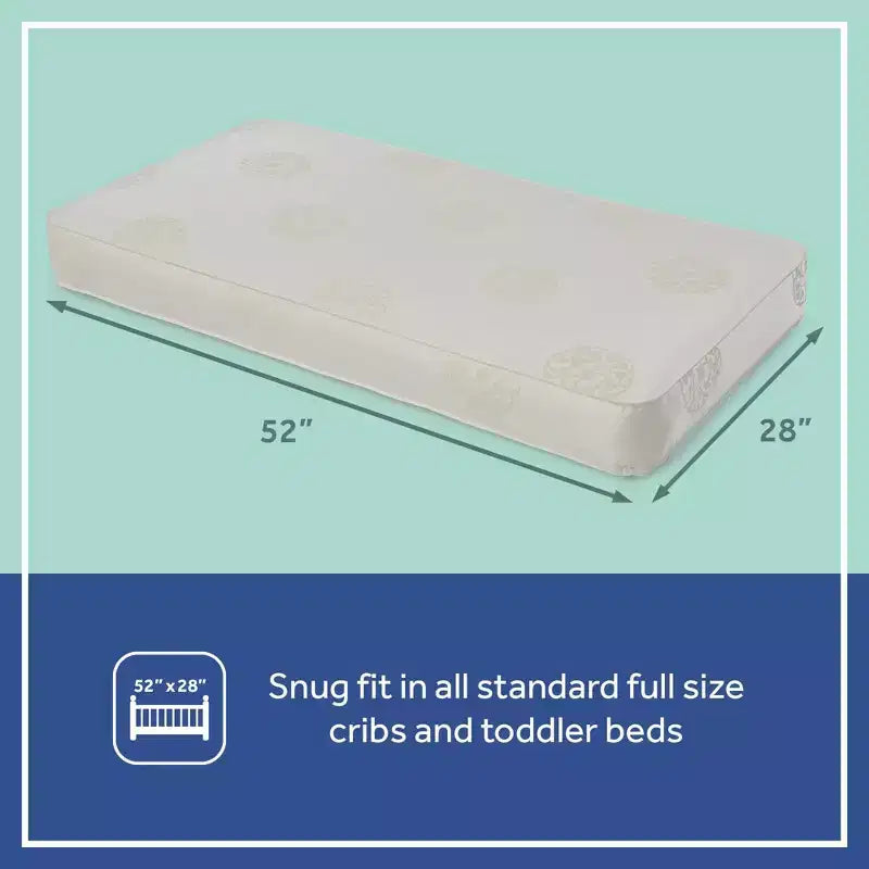 Materasso per culla e lettino Cotton Cozy Rest a 2 stadi: anallergico, rivestimento impermeabile, struttura rigida, spessore 14 cm