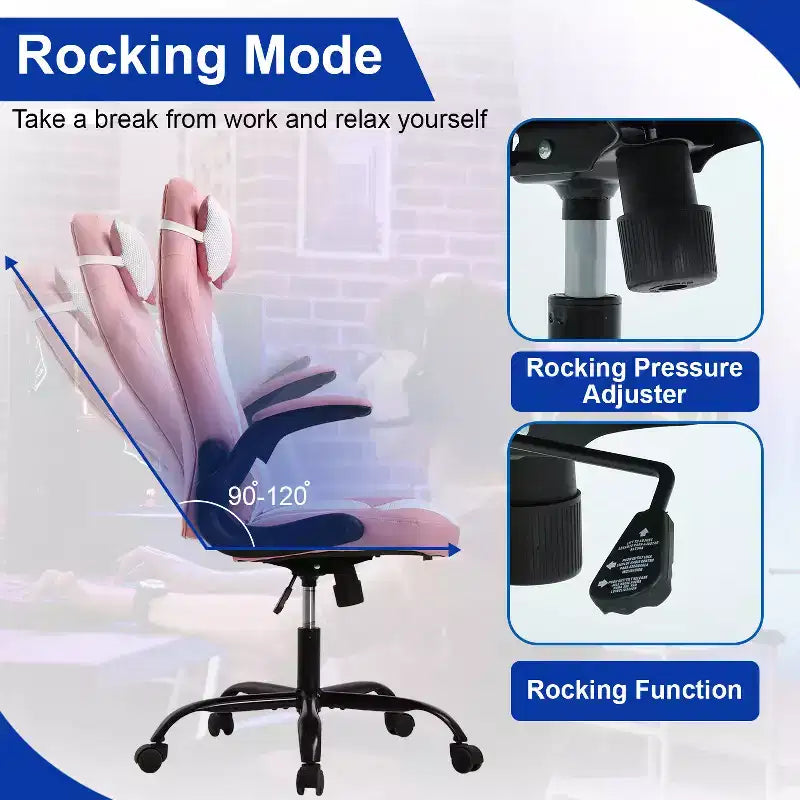 Sedia Gaming Sedia da Ufficio Sedia da Scrivania per Computer con Supporto Lombare e Poggiatesta Regolabile e Sedia Gamer in Pelle PU per Adulti
