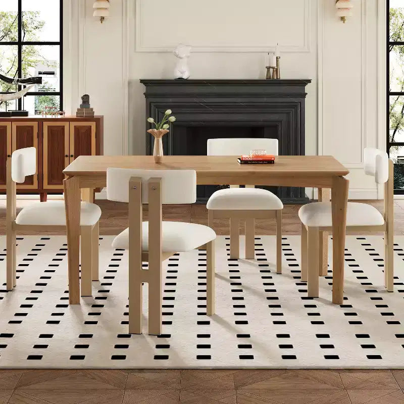 Set da pranzo Willow 5 pezzi in legno, metallo e imbottito
