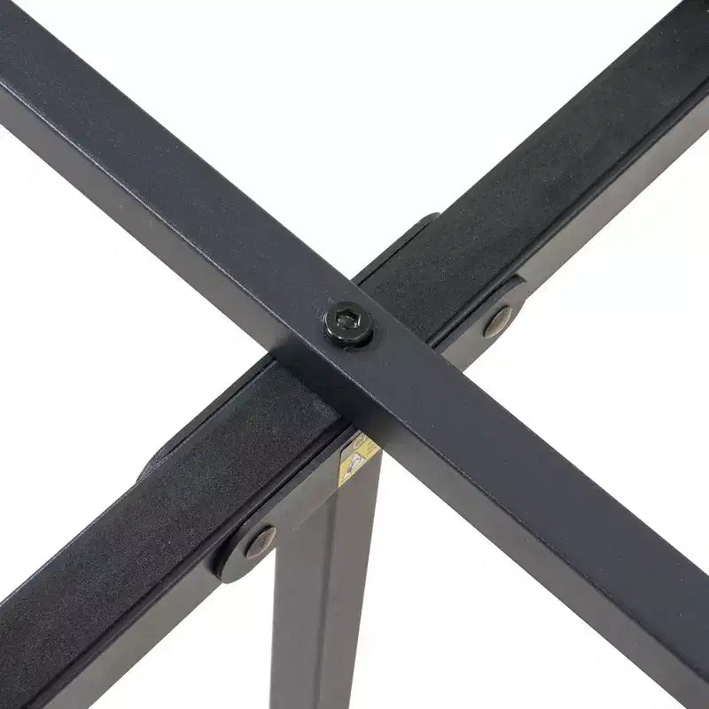 Struttura letto matrimoniale/una piazza e mezza/queen/king size con testiera e pediera, piattaforma letto in metallo, nero