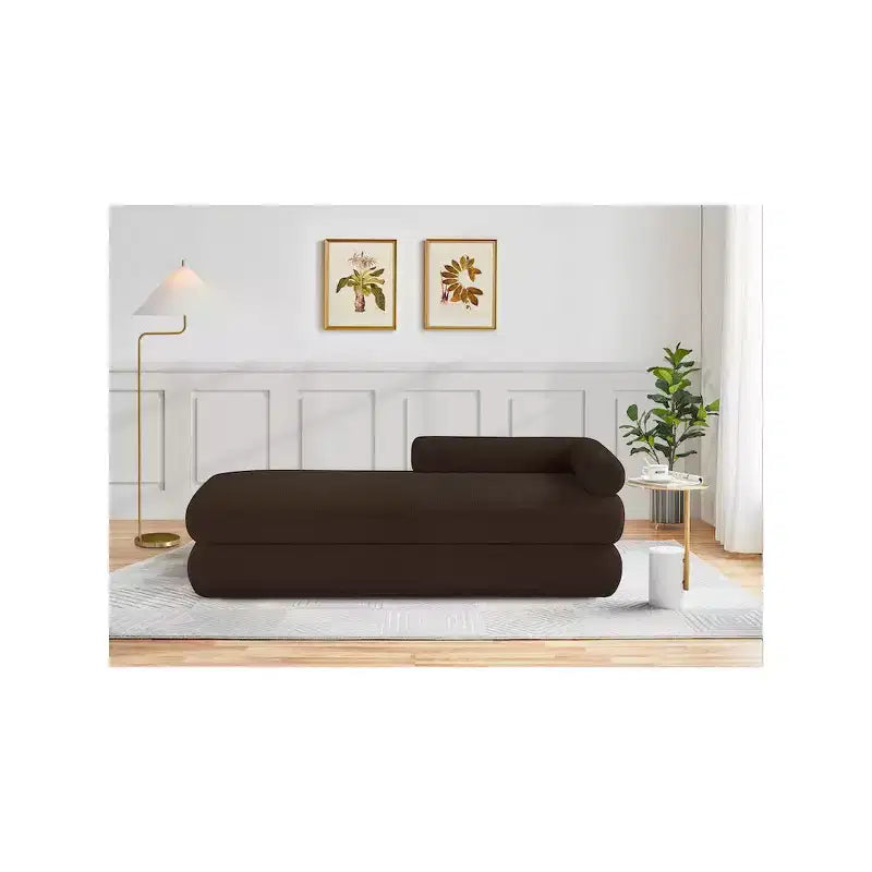 Panca in tessuto effetto orsetto Kennedy Faux Shearling