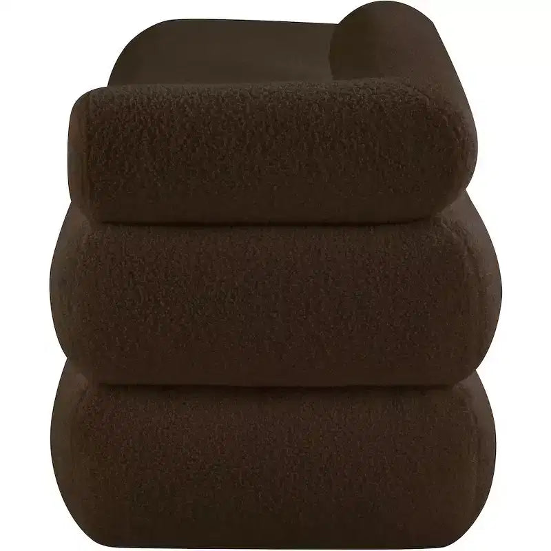 Panca in tessuto effetto orsetto Kennedy Faux Shearling