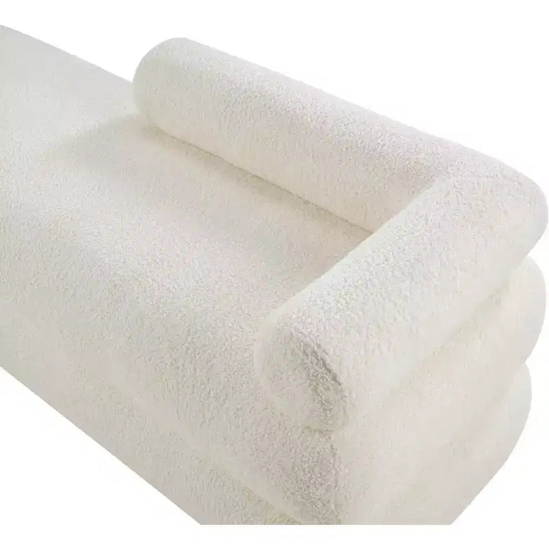 Panca in tessuto effetto orsetto Kennedy Faux Shearling