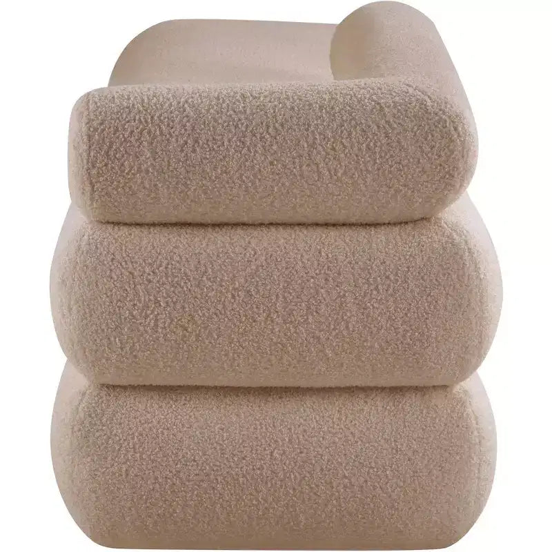 Kennedy Faux Shearling Teddy Fabric Bench