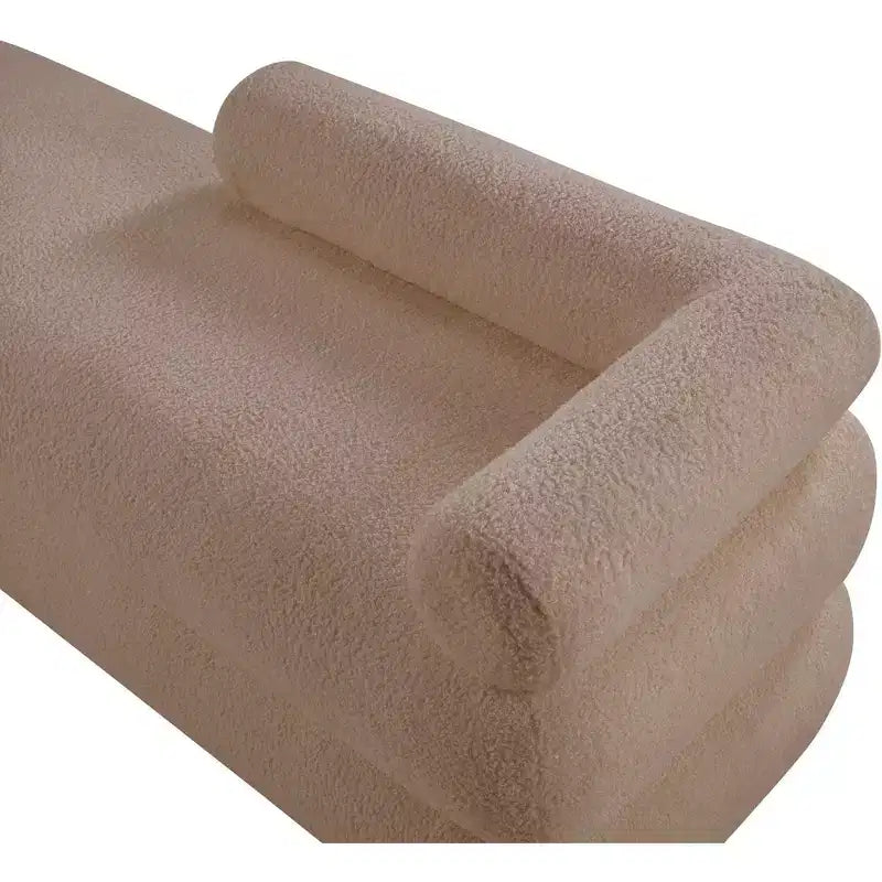 Panca in tessuto effetto orsetto Kennedy Faux Shearling