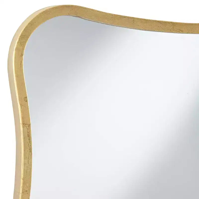 Pavia Gold Metal 24 x 32 Curvy Wall Mirror