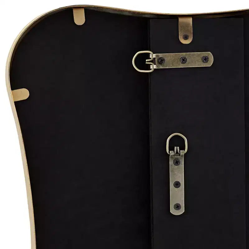 Pavia Specchio da parete curvo 24 x 32 in metallo dorato