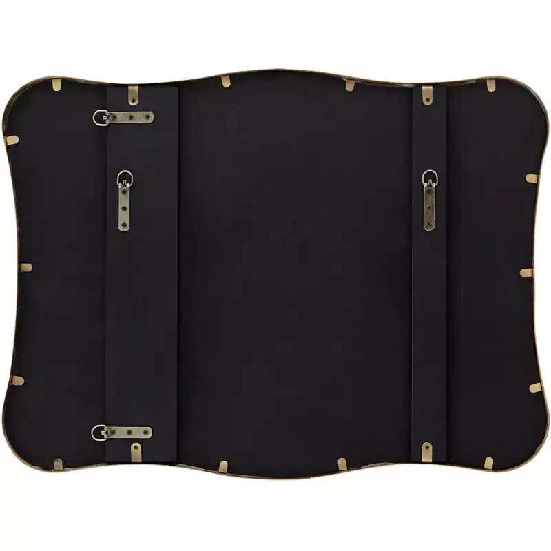 Pavia Specchio da parete curvo 24 x 32 in metallo dorato