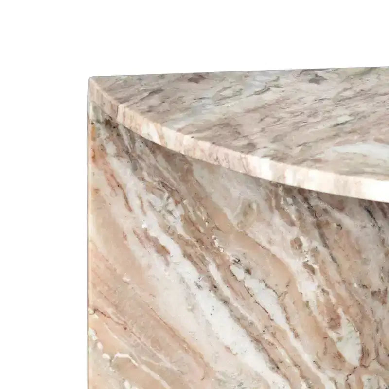 Tavolino consolle Patrice 20 Art Déco minimalista, in marmo naturale e fatto a mano