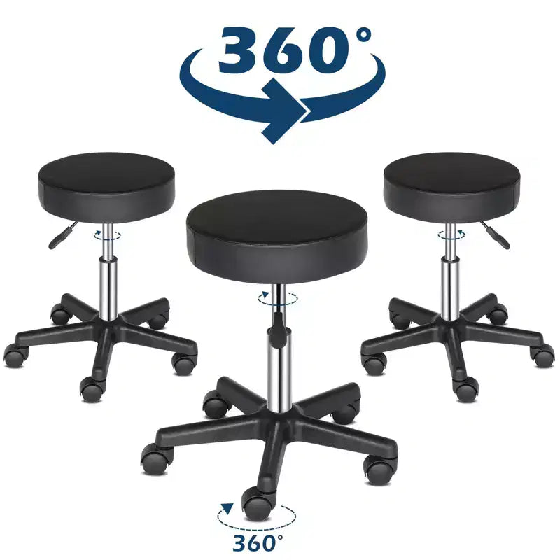 Rolling Hydraulic Salon Stool Height Adjustable Swivel Chair for Spa, Shop, Massage, Medical, Work or Office