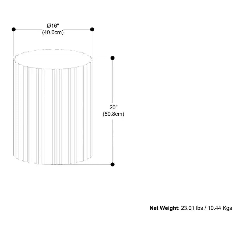 16 inch Wide Solid Mango Boho Contemporary End Table, Assembled