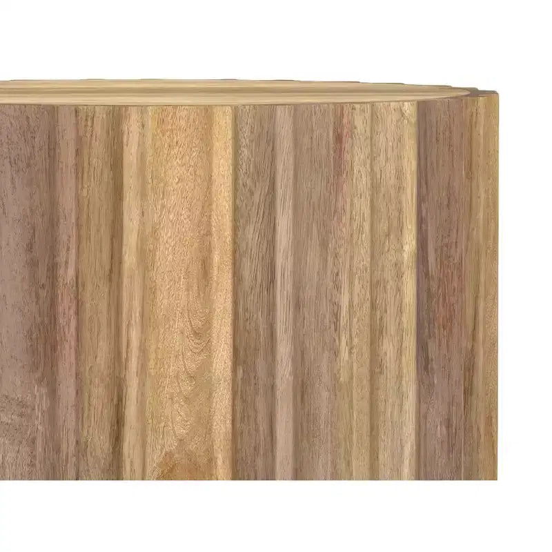 16 inch Wide Solid Mango Boho Contemporary End Table, Assembled