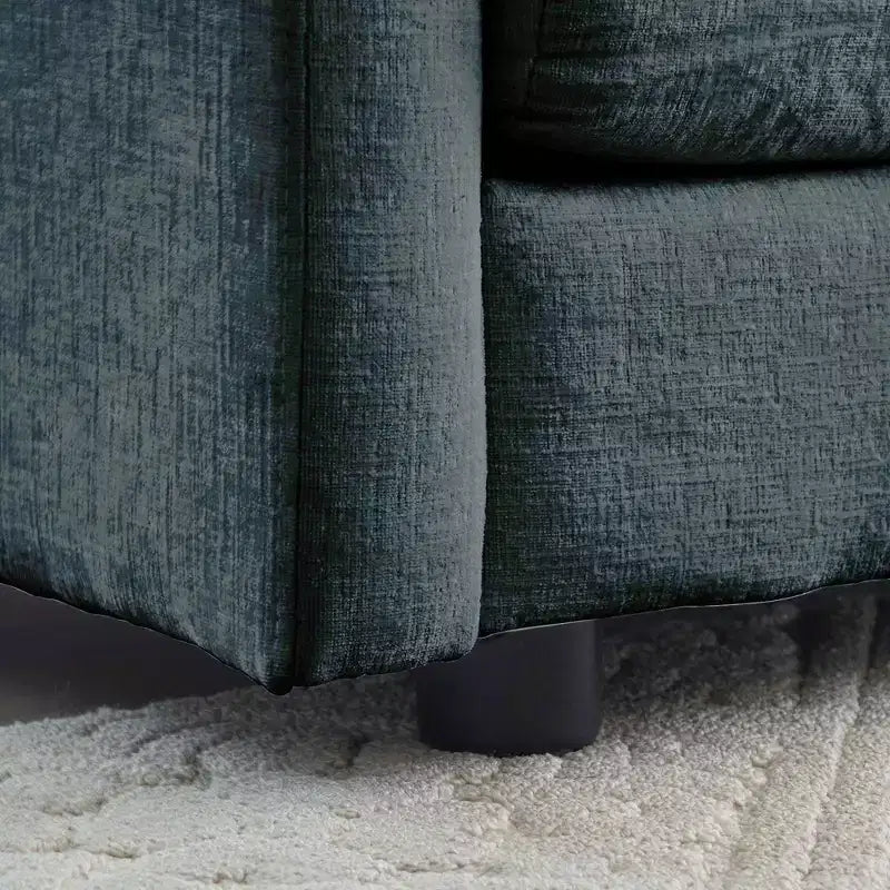 Divano a 3 posti Mid Century Modern con 2 cuscini bracciolo e 2 cuscini decorativi per soggiorno, grigio