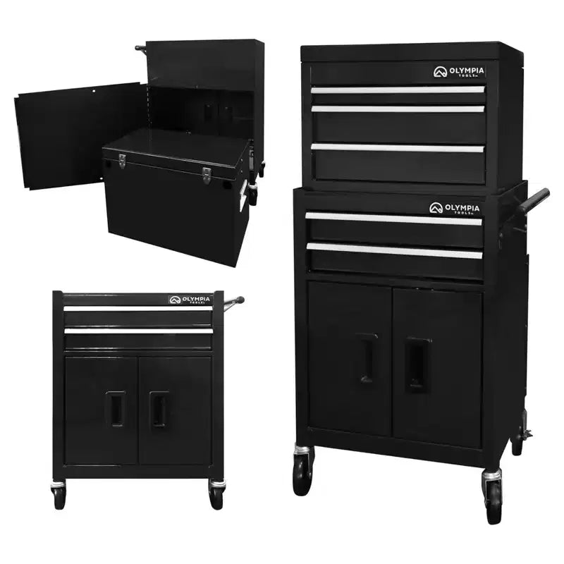 20-Inch Rolling Tool Cabinet with 5 Drawers, Locking Storage