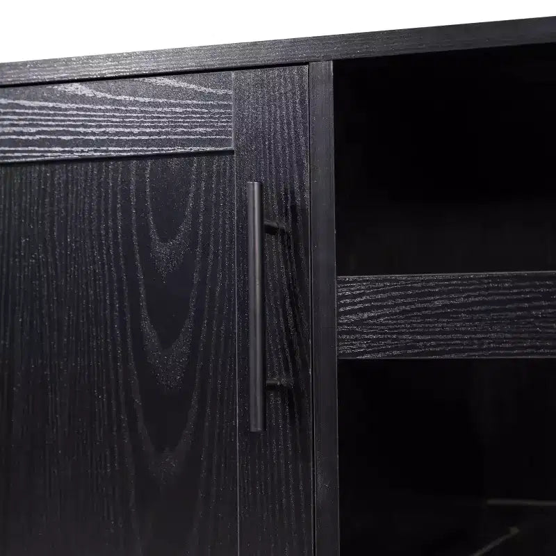 Mobile bar e credenza con mobiletto contenitore, supporti per calici sospesi e portabottiglie
