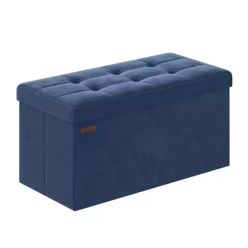 Storage Ottoman Bench Folding Storage Footrest 2 Extra Storage Boxes Hold up to 660 lb